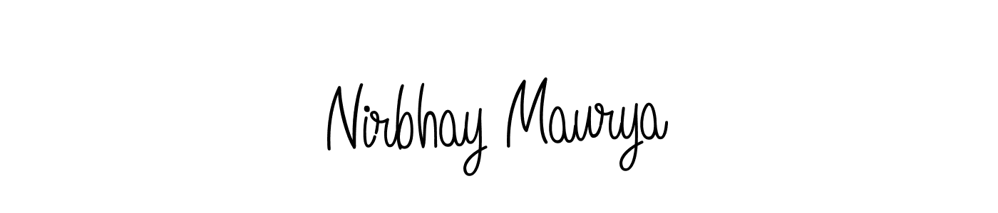 Make a beautiful signature design for name Nirbhay Maurya. With this signature (Angelique-Rose-font-FFP) style, you can create a handwritten signature for free. Nirbhay Maurya signature style 5 images and pictures png