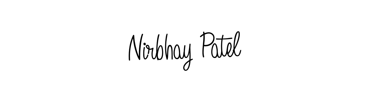 Make a beautiful signature design for name Nirbhay Patel. With this signature (Angelique-Rose-font-FFP) style, you can create a handwritten signature for free. Nirbhay Patel signature style 5 images and pictures png