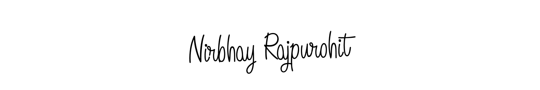 Use a signature maker to create a handwritten signature online. With this signature software, you can design (Angelique-Rose-font-FFP) your own signature for name Nirbhay Rajpurohit. Nirbhay Rajpurohit signature style 5 images and pictures png