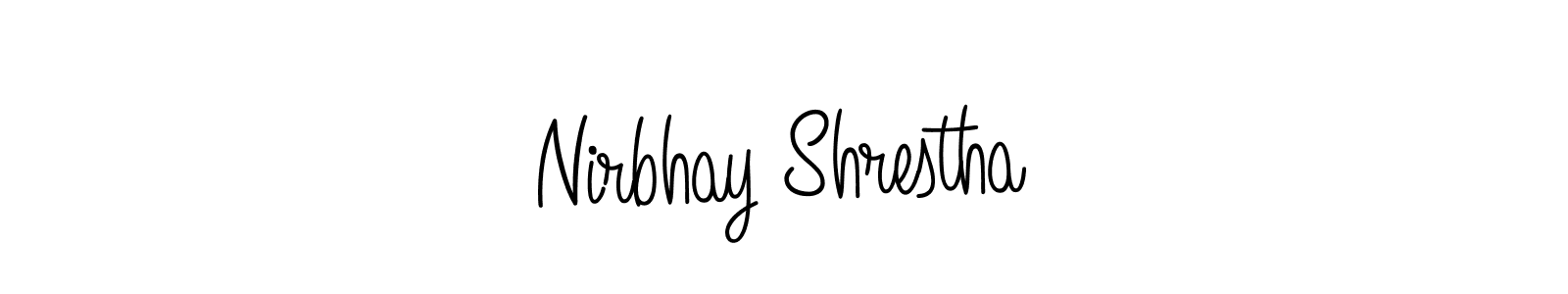 Design your own signature with our free online signature maker. With this signature software, you can create a handwritten (Angelique-Rose-font-FFP) signature for name Nirbhay Shrestha. Nirbhay Shrestha signature style 5 images and pictures png