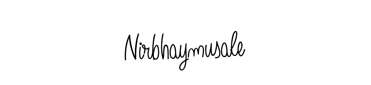 You should practise on your own different ways (Angelique-Rose-font-FFP) to write your name (Nirbhaymusale) in signature. don't let someone else do it for you. Nirbhaymusale signature style 5 images and pictures png