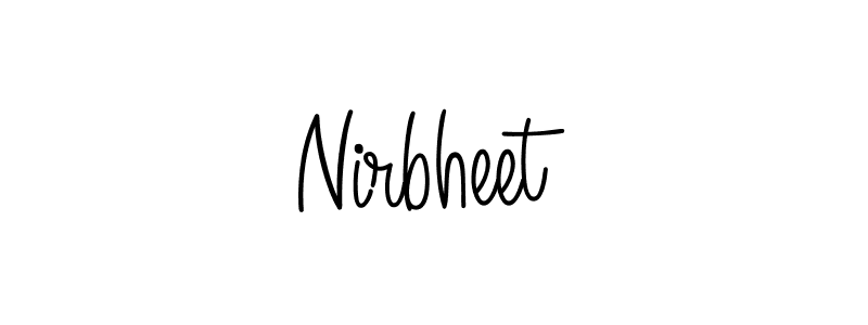 How to make Nirbheet name signature. Use Angelique-Rose-font-FFP style for creating short signs online. This is the latest handwritten sign. Nirbheet signature style 5 images and pictures png