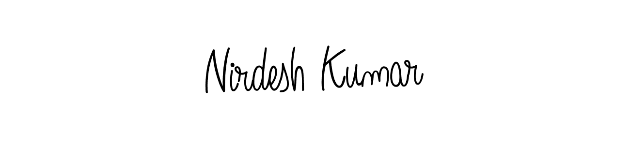 How to Draw Nirdesh Kumar signature style? Angelique-Rose-font-FFP is a latest design signature styles for name Nirdesh Kumar. Nirdesh Kumar signature style 5 images and pictures png