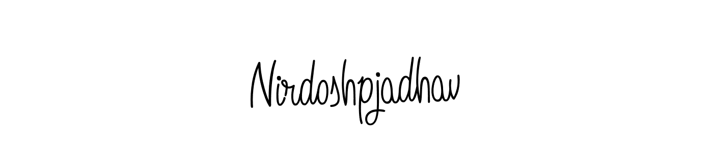 Angelique-Rose-font-FFP is a professional signature style that is perfect for those who want to add a touch of class to their signature. It is also a great choice for those who want to make their signature more unique. Get Nirdoshpjadhav name to fancy signature for free. Nirdoshpjadhav signature style 5 images and pictures png
