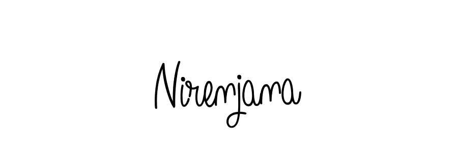 Make a beautiful signature design for name Nirenjana. With this signature (Angelique-Rose-font-FFP) style, you can create a handwritten signature for free. Nirenjana signature style 5 images and pictures png