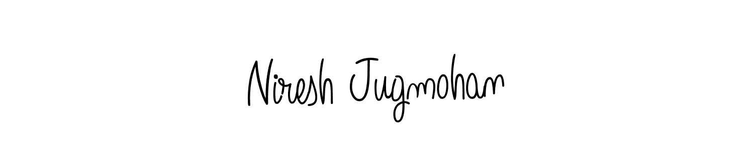 if you are searching for the best signature style for your name Niresh Jugmohan. so please give up your signature search. here we have designed multiple signature styles  using Angelique-Rose-font-FFP. Niresh Jugmohan signature style 5 images and pictures png