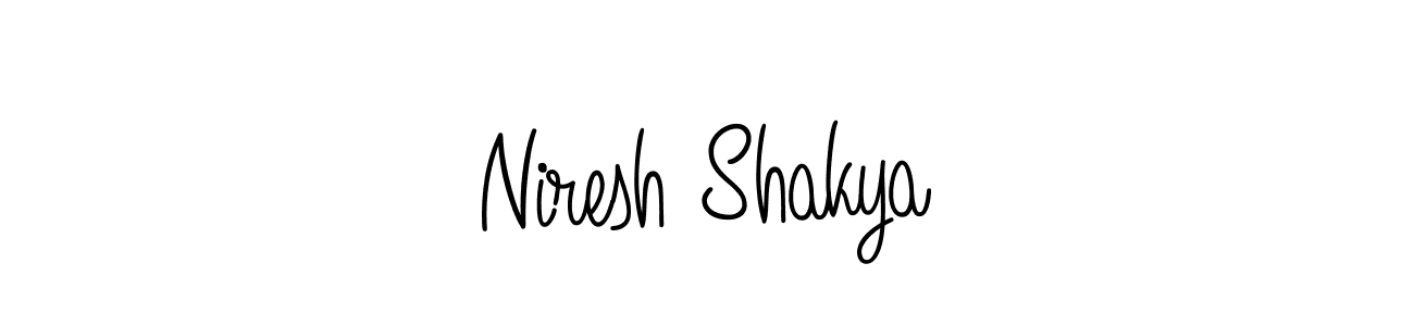 Make a beautiful signature design for name Niresh Shakya. With this signature (Angelique-Rose-font-FFP) style, you can create a handwritten signature for free. Niresh Shakya signature style 5 images and pictures png