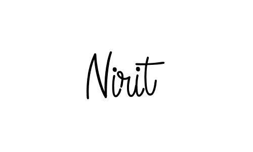 Design your own signature with our free online signature maker. With this signature software, you can create a handwritten (Angelique-Rose-font-FFP) signature for name Nirit. Nirit signature style 5 images and pictures png