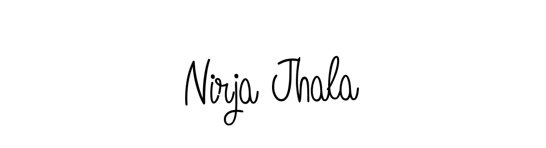 How to make Nirja Jhala name signature. Use Angelique-Rose-font-FFP style for creating short signs online. This is the latest handwritten sign. Nirja Jhala signature style 5 images and pictures png