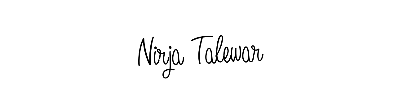 Create a beautiful signature design for name Nirja Talewar. With this signature (Angelique-Rose-font-FFP) fonts, you can make a handwritten signature for free. Nirja Talewar signature style 5 images and pictures png