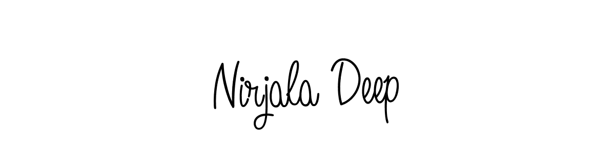 How to make Nirjala Deep name signature. Use Angelique-Rose-font-FFP style for creating short signs online. This is the latest handwritten sign. Nirjala Deep signature style 5 images and pictures png