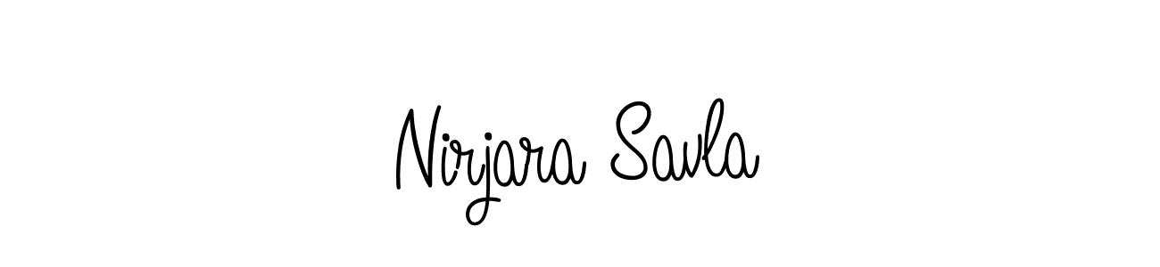 How to Draw Nirjara Savla signature style? Angelique-Rose-font-FFP is a latest design signature styles for name Nirjara Savla. Nirjara Savla signature style 5 images and pictures png