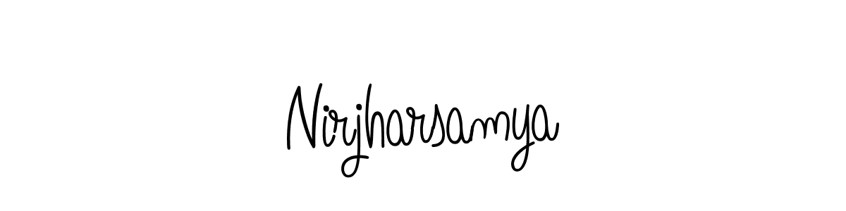 How to make Nirjharsamya signature? Angelique-Rose-font-FFP is a professional autograph style. Create handwritten signature for Nirjharsamya name. Nirjharsamya signature style 5 images and pictures png