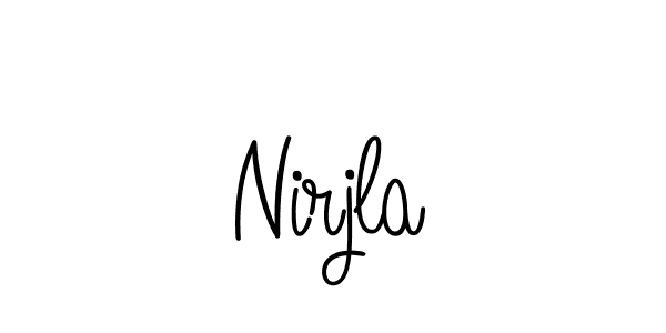 Use a signature maker to create a handwritten signature online. With this signature software, you can design (Angelique-Rose-font-FFP) your own signature for name Nirjla. Nirjla signature style 5 images and pictures png