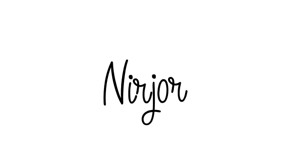 Use a signature maker to create a handwritten signature online. With this signature software, you can design (Angelique-Rose-font-FFP) your own signature for name Nirjor. Nirjor signature style 5 images and pictures png