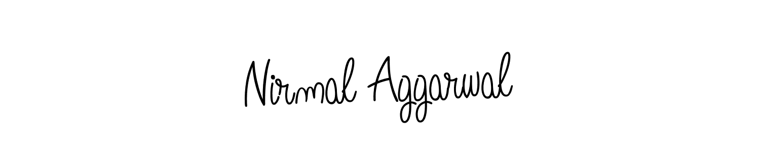 You should practise on your own different ways (Angelique-Rose-font-FFP) to write your name (Nirmal Aggarwal) in signature. don't let someone else do it for you. Nirmal Aggarwal signature style 5 images and pictures png