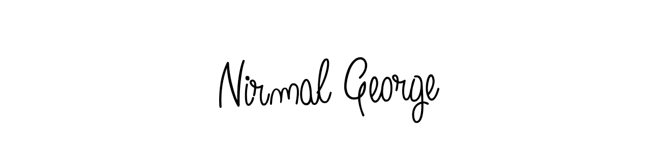 Nirmal George stylish signature style. Best Handwritten Sign (Angelique-Rose-font-FFP) for my name. Handwritten Signature Collection Ideas for my name Nirmal George. Nirmal George signature style 5 images and pictures png