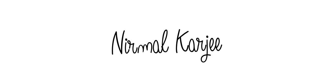 Nirmal Karjee stylish signature style. Best Handwritten Sign (Angelique-Rose-font-FFP) for my name. Handwritten Signature Collection Ideas for my name Nirmal Karjee. Nirmal Karjee signature style 5 images and pictures png