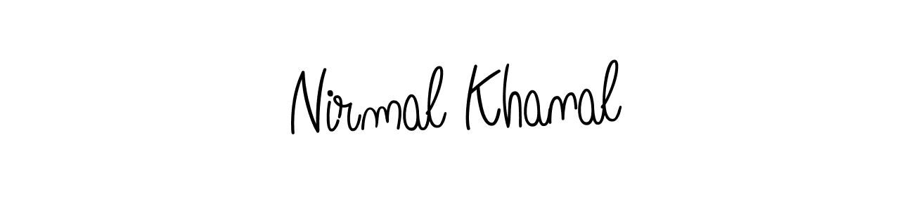 The best way (Angelique-Rose-font-FFP) to make a short signature is to pick only two or three words in your name. The name Nirmal Khanal include a total of six letters. For converting this name. Nirmal Khanal signature style 5 images and pictures png