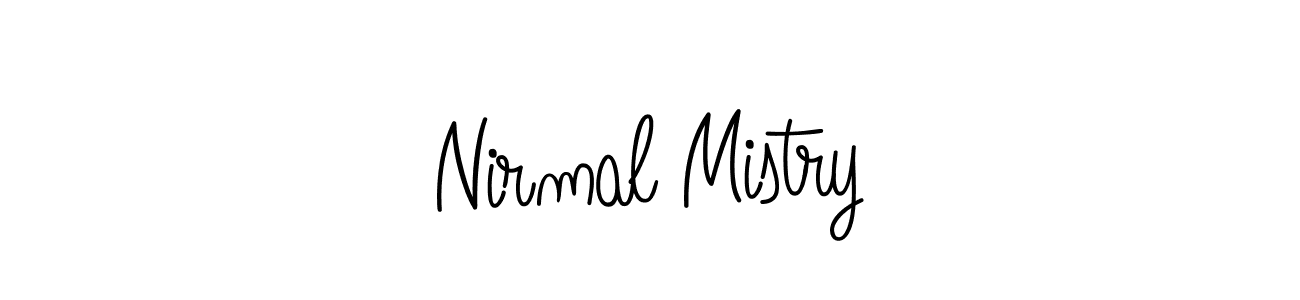 Make a beautiful signature design for name Nirmal Mistry. With this signature (Angelique-Rose-font-FFP) style, you can create a handwritten signature for free. Nirmal Mistry signature style 5 images and pictures png