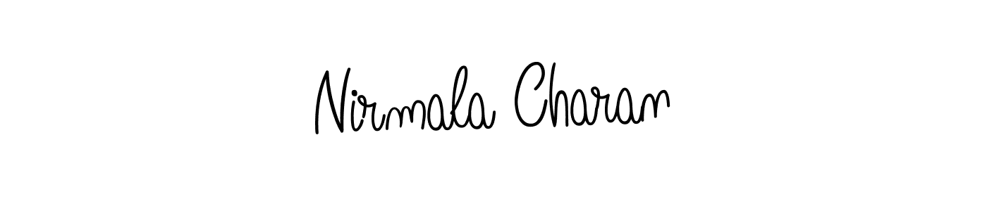 How to Draw Nirmala Charan signature style? Angelique-Rose-font-FFP is a latest design signature styles for name Nirmala Charan. Nirmala Charan signature style 5 images and pictures png