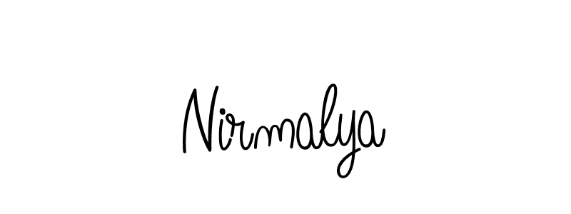 Make a beautiful signature design for name Nirmalya. With this signature (Angelique-Rose-font-FFP) style, you can create a handwritten signature for free. Nirmalya signature style 5 images and pictures png