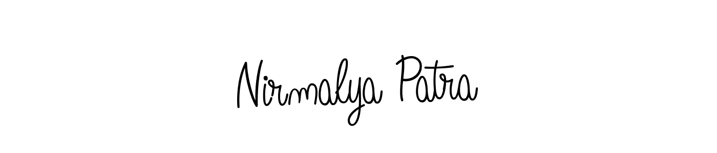 Make a beautiful signature design for name Nirmalya Patra. With this signature (Angelique-Rose-font-FFP) style, you can create a handwritten signature for free. Nirmalya Patra signature style 5 images and pictures png