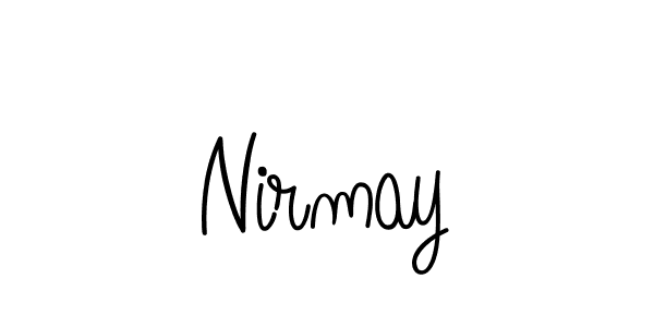 Use a signature maker to create a handwritten signature online. With this signature software, you can design (Angelique-Rose-font-FFP) your own signature for name Nirmay. Nirmay signature style 5 images and pictures png