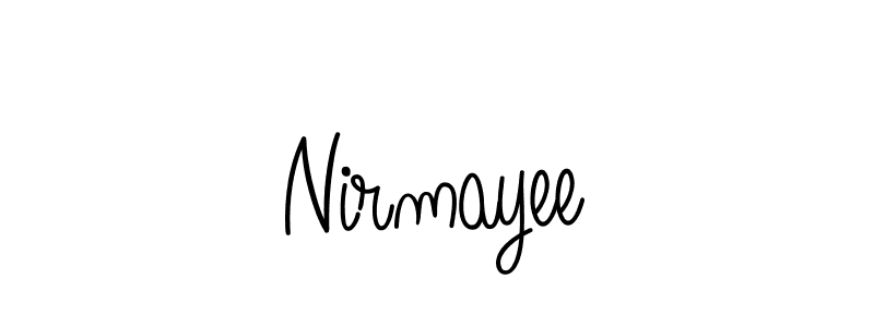 Use a signature maker to create a handwritten signature online. With this signature software, you can design (Angelique-Rose-font-FFP) your own signature for name Nirmayee. Nirmayee signature style 5 images and pictures png
