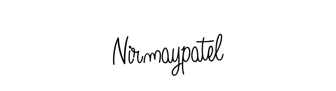 Make a beautiful signature design for name Nirmaypatel. With this signature (Angelique-Rose-font-FFP) style, you can create a handwritten signature for free. Nirmaypatel signature style 5 images and pictures png