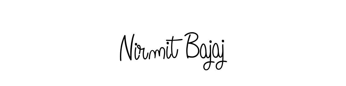 Create a beautiful signature design for name Nirmit Bajaj. With this signature (Angelique-Rose-font-FFP) fonts, you can make a handwritten signature for free. Nirmit Bajaj signature style 5 images and pictures png
