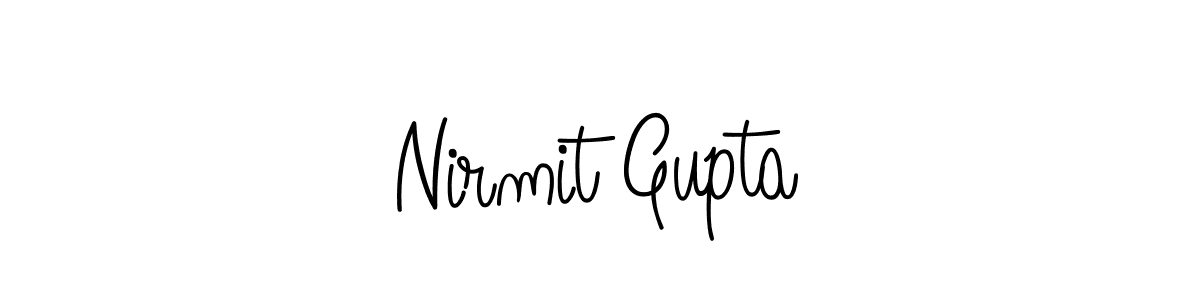 You should practise on your own different ways (Angelique-Rose-font-FFP) to write your name (Nirmit Gupta) in signature. don't let someone else do it for you. Nirmit Gupta signature style 5 images and pictures png
