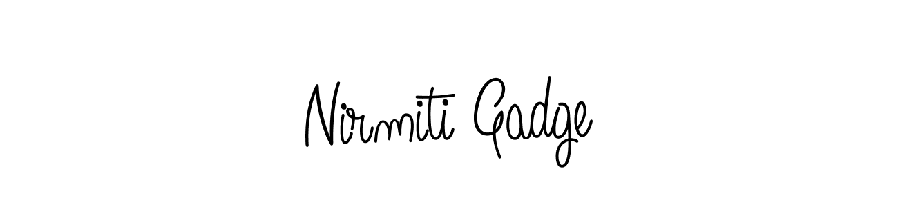 How to make Nirmiti Gadge name signature. Use Angelique-Rose-font-FFP style for creating short signs online. This is the latest handwritten sign. Nirmiti Gadge signature style 5 images and pictures png