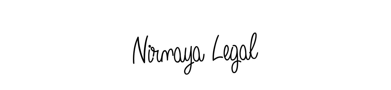 The best way (Angelique-Rose-font-FFP) to make a short signature is to pick only two or three words in your name. The name Nirnaya Legal include a total of six letters. For converting this name. Nirnaya Legal signature style 5 images and pictures png