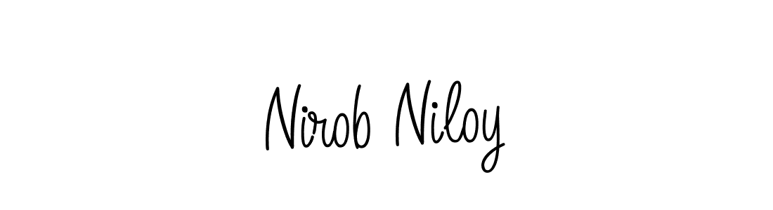 Make a beautiful signature design for name Nirob Niloy. With this signature (Angelique-Rose-font-FFP) style, you can create a handwritten signature for free. Nirob Niloy signature style 5 images and pictures png