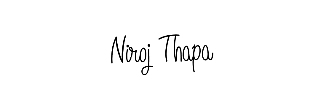 Use a signature maker to create a handwritten signature online. With this signature software, you can design (Angelique-Rose-font-FFP) your own signature for name Niroj Thapa. Niroj Thapa signature style 5 images and pictures png