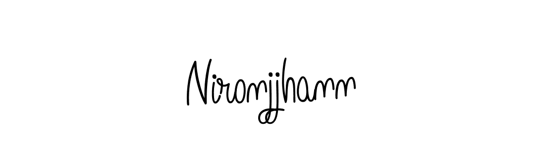 How to make Nironjjhann name signature. Use Angelique-Rose-font-FFP style for creating short signs online. This is the latest handwritten sign. Nironjjhann signature style 5 images and pictures png