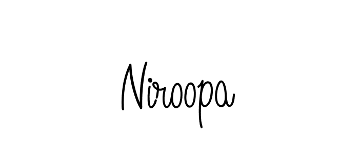 How to make Niroopa name signature. Use Angelique-Rose-font-FFP style for creating short signs online. This is the latest handwritten sign. Niroopa signature style 5 images and pictures png