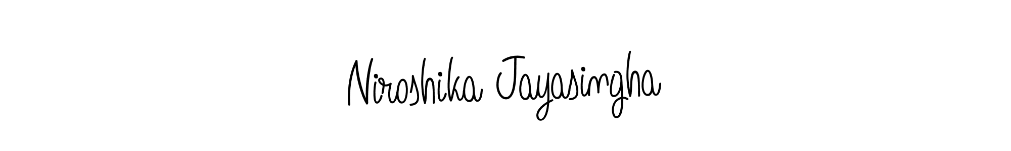 How to Draw Niroshika Jayasingha signature style? Angelique-Rose-font-FFP is a latest design signature styles for name Niroshika Jayasingha. Niroshika Jayasingha signature style 5 images and pictures png