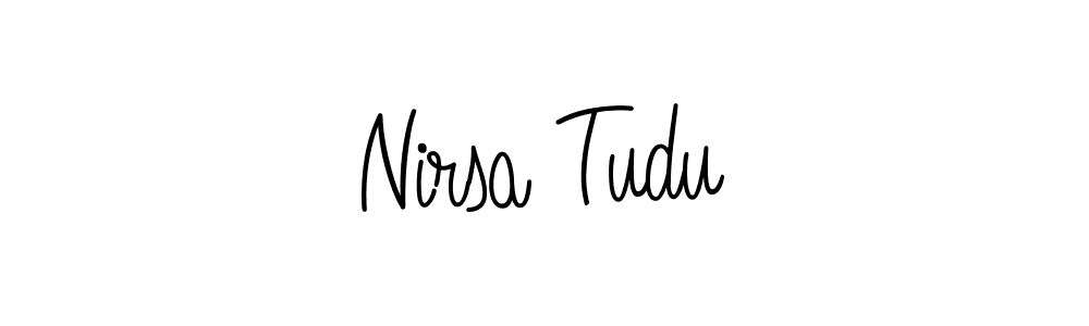 You should practise on your own different ways (Angelique-Rose-font-FFP) to write your name (Nirsa Tudu) in signature. don't let someone else do it for you. Nirsa Tudu signature style 5 images and pictures png