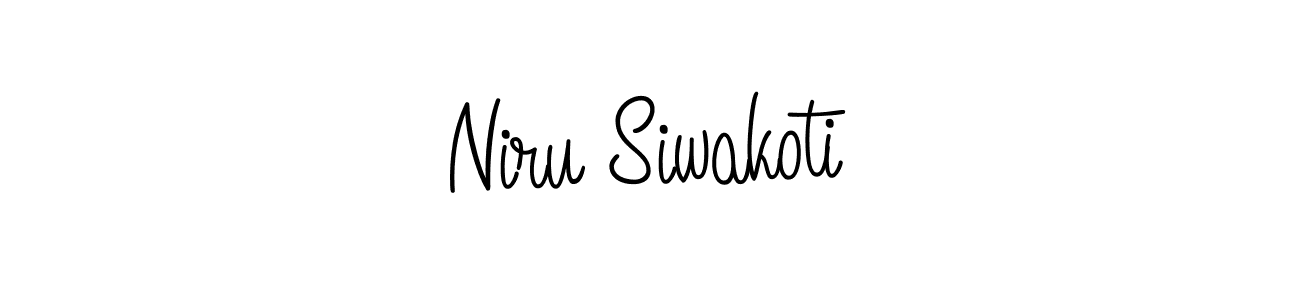 Design your own signature with our free online signature maker. With this signature software, you can create a handwritten (Angelique-Rose-font-FFP) signature for name Niru Siwakoti. Niru Siwakoti signature style 5 images and pictures png