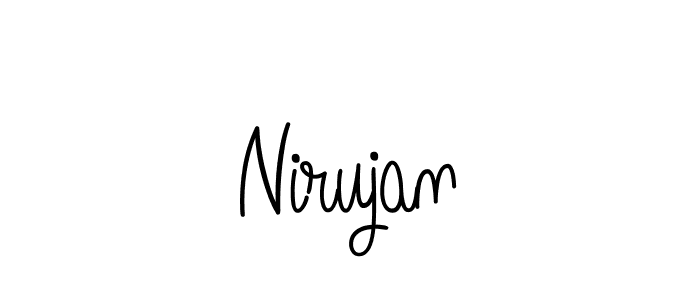 Make a beautiful signature design for name Nirujan. With this signature (Angelique-Rose-font-FFP) style, you can create a handwritten signature for free. Nirujan signature style 5 images and pictures png