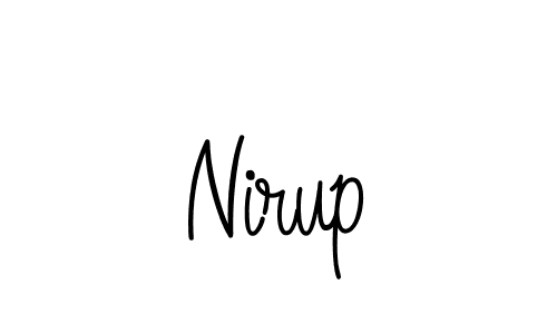 Use a signature maker to create a handwritten signature online. With this signature software, you can design (Angelique-Rose-font-FFP) your own signature for name Nirup. Nirup signature style 5 images and pictures png