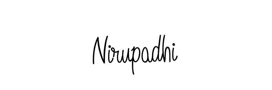 Design your own signature with our free online signature maker. With this signature software, you can create a handwritten (Angelique-Rose-font-FFP) signature for name Nirupadhi. Nirupadhi signature style 5 images and pictures png