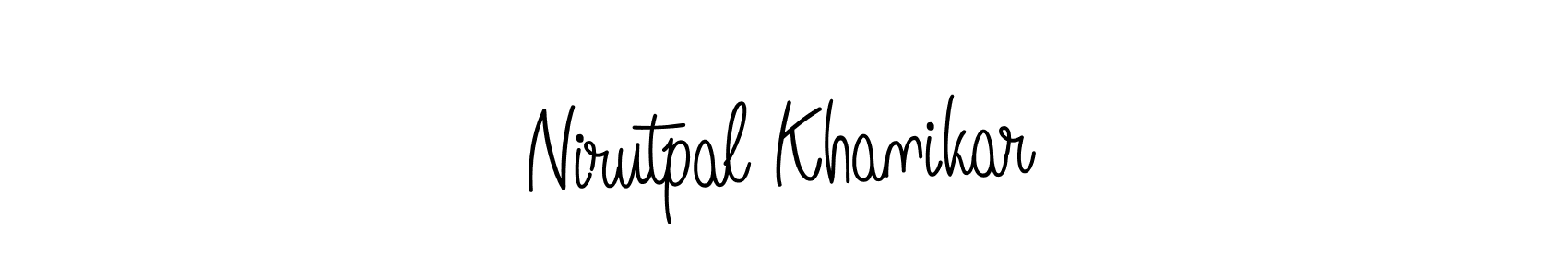 How to make Nirutpal Khanikar name signature. Use Angelique-Rose-font-FFP style for creating short signs online. This is the latest handwritten sign. Nirutpal Khanikar signature style 5 images and pictures png