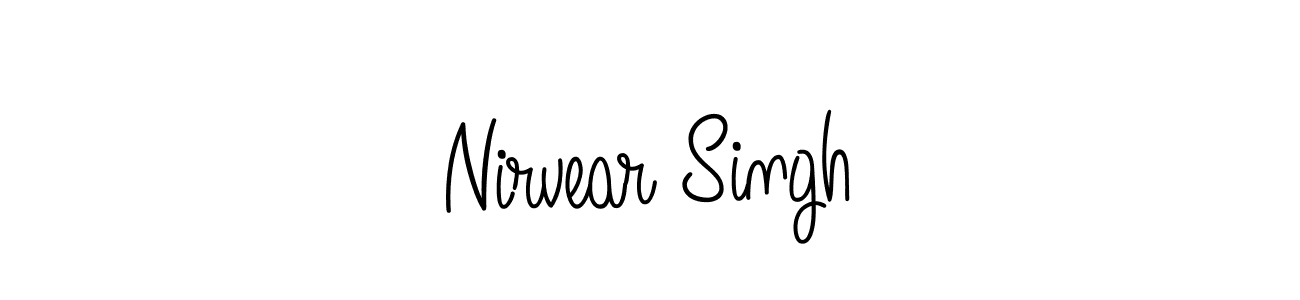 You should practise on your own different ways (Angelique-Rose-font-FFP) to write your name (Nirvear Singh) in signature. don't let someone else do it for you. Nirvear Singh signature style 5 images and pictures png