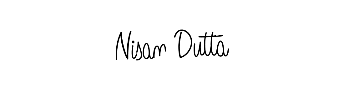 You should practise on your own different ways (Angelique-Rose-font-FFP) to write your name (Nisan Dutta) in signature. don't let someone else do it for you. Nisan Dutta signature style 5 images and pictures png