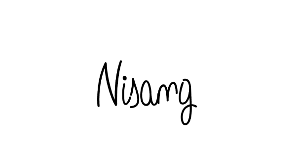 The best way (Angelique-Rose-font-FFP) to make a short signature is to pick only two or three words in your name. The name Nisang include a total of six letters. For converting this name. Nisang signature style 5 images and pictures png