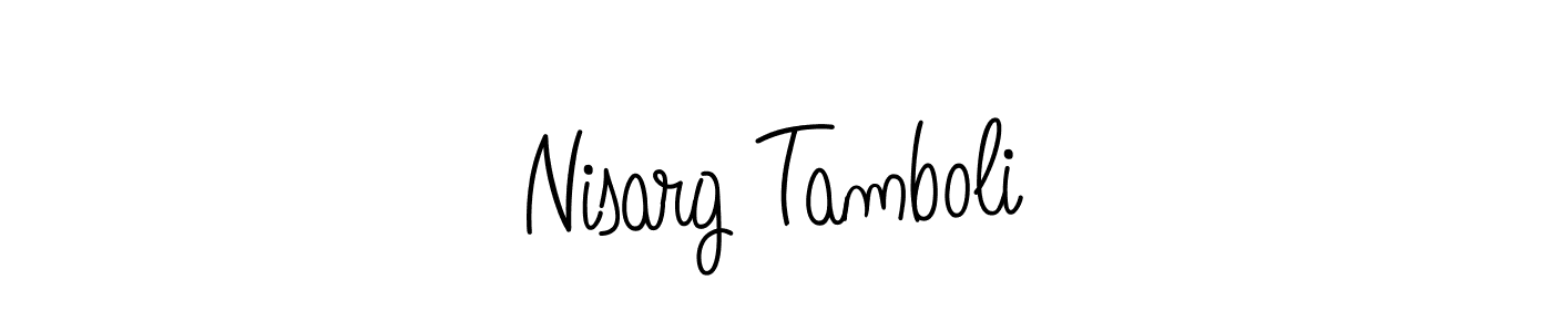 How to make Nisarg Tamboli signature? Angelique-Rose-font-FFP is a professional autograph style. Create handwritten signature for Nisarg Tamboli name. Nisarg Tamboli signature style 5 images and pictures png