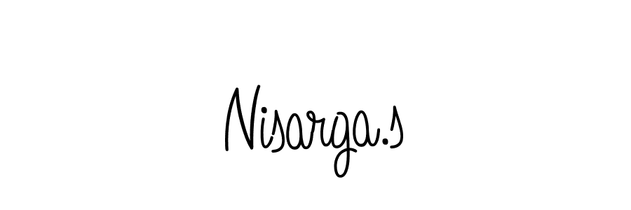 Make a beautiful signature design for name Nisarga.s. With this signature (Angelique-Rose-font-FFP) style, you can create a handwritten signature for free. Nisarga.s signature style 5 images and pictures png